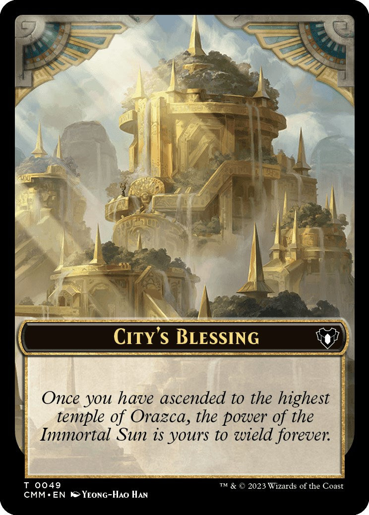 City's Blessing // Emblem - Daretti, Scrap Savant Double-Sided Token [Commander Masters Tokens] | Cracking-Singles
