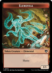 Elemental (0024) // Emblem - Teferi, Temporal Archmage Double-Sided Token [Commander Masters Tokens] | Cracking-Singles