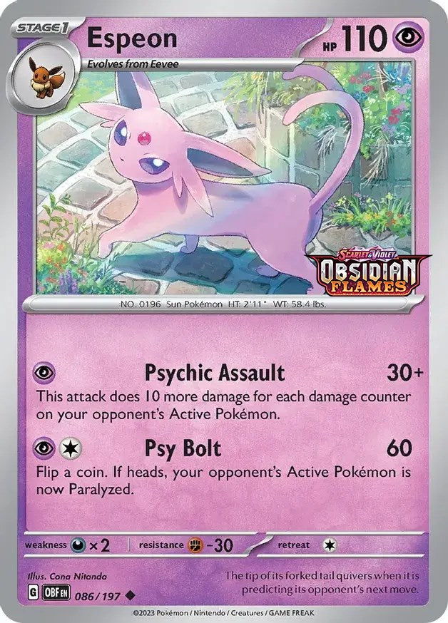 Espeon (086/197) (Best Buy Exclusive) [Scarlet & Violet: Black Star Promos] | Cracking-Singles