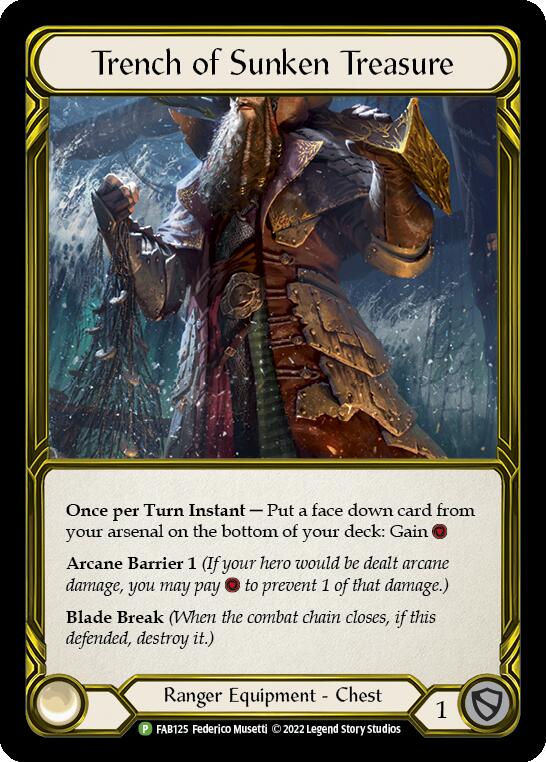 Trench of Sunken Treasure (Golden) [FAB125] (Promo)  Cold Foil | Cracking-Singles