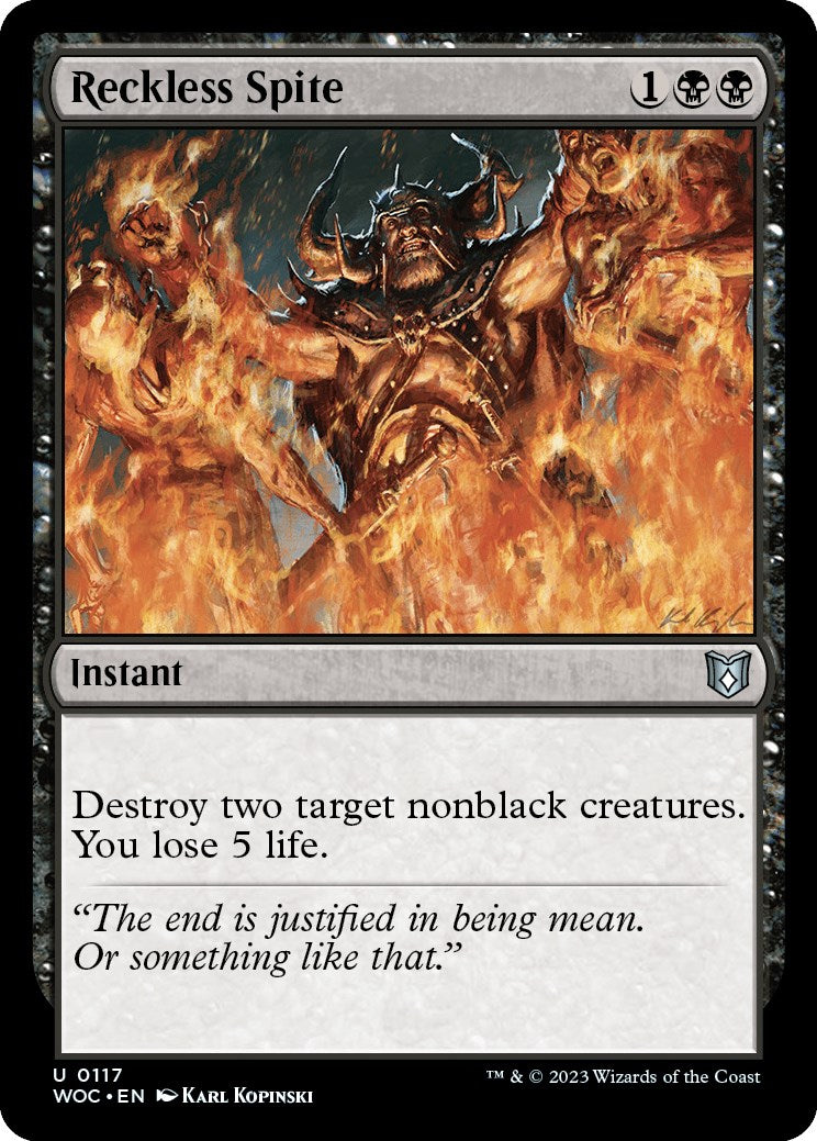 Reckless Spite [Wilds of Eldraine Commander] | Cracking-Singles