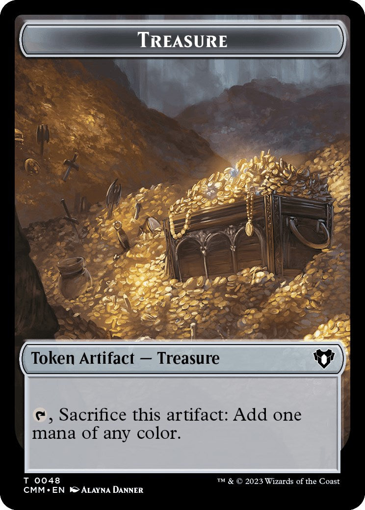 Treasure // Drake Double-Sided Token [Commander Masters Tokens] | Cracking-Singles