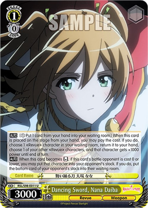 Dancing Sword, Nana Daiba (RSL/S98-E011 U) [Revue Starlight The Movie] | Cracking-Singles