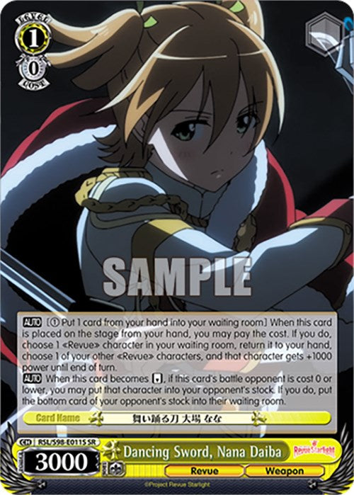 Dancing Sword, Nana Daiba (RSL/S98-E011S SR) [Revue Starlight The Movie] | Cracking-Singles