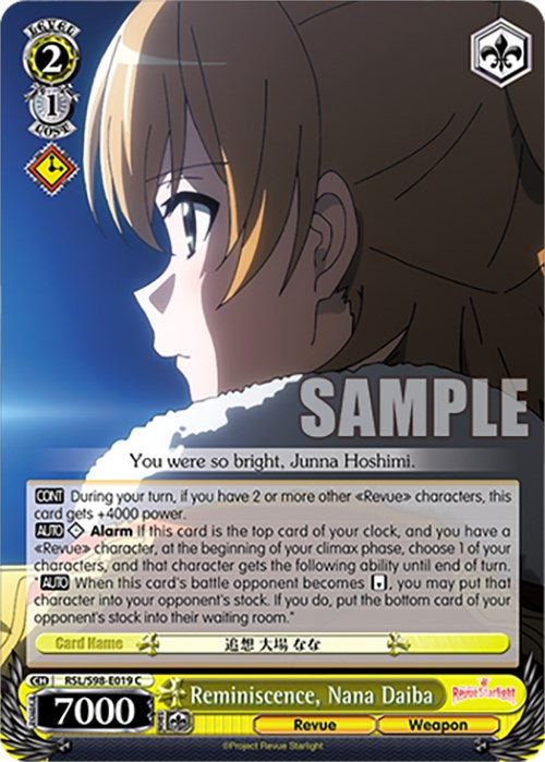 Reminiscence, Nana Daiba (RSL/S98-E019 C) [Revue Starlight The Movie] | Cracking-Singles