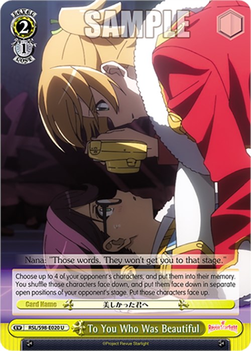 To You Who Was Beautiful (RSL/S98-E020 U) [Revue Starlight The Movie] | Cracking-Singles