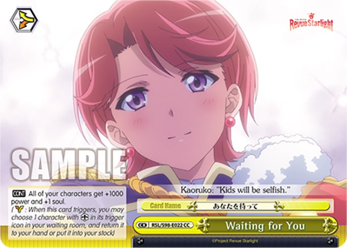 Waiting for You (RSL/S98-E022 CC) [Revue Starlight The Movie] | Cracking-Singles
