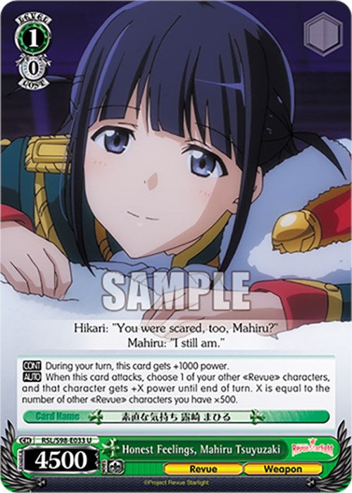 Honest Feelings, Mahiru Tsuyuzaki (RSL/S98-E033 U) [Revue Starlight The Movie] | Cracking-Singles