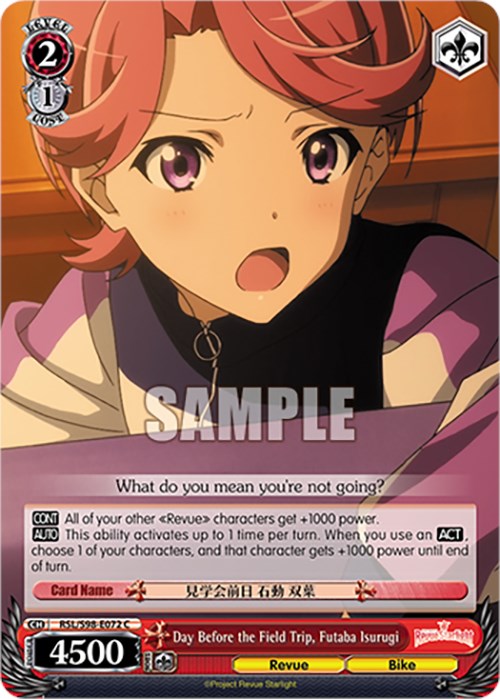 Day Before the Field Trip, Futaba Isurugi (RSL/S98-E072 C) [Revue Starlight The Movie] | Cracking-Singles