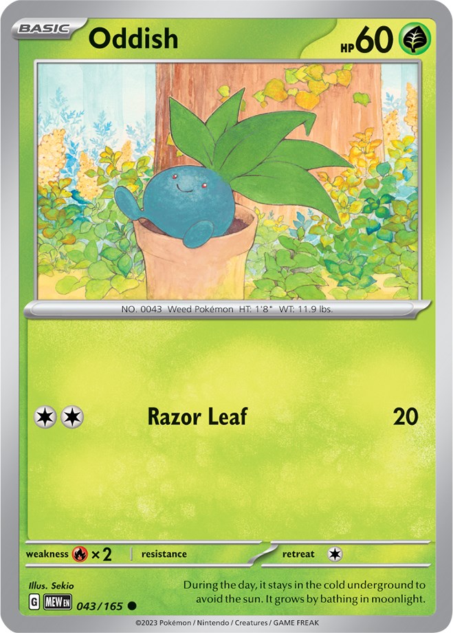 Oddish (043/165) [Scarlet & Violet 151] | Cracking-Singles
