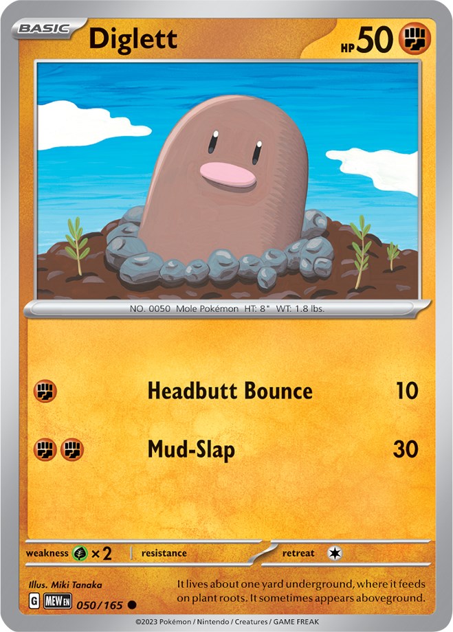 Diglett (050/165) [Scarlet & Violet 151] | Cracking-Singles