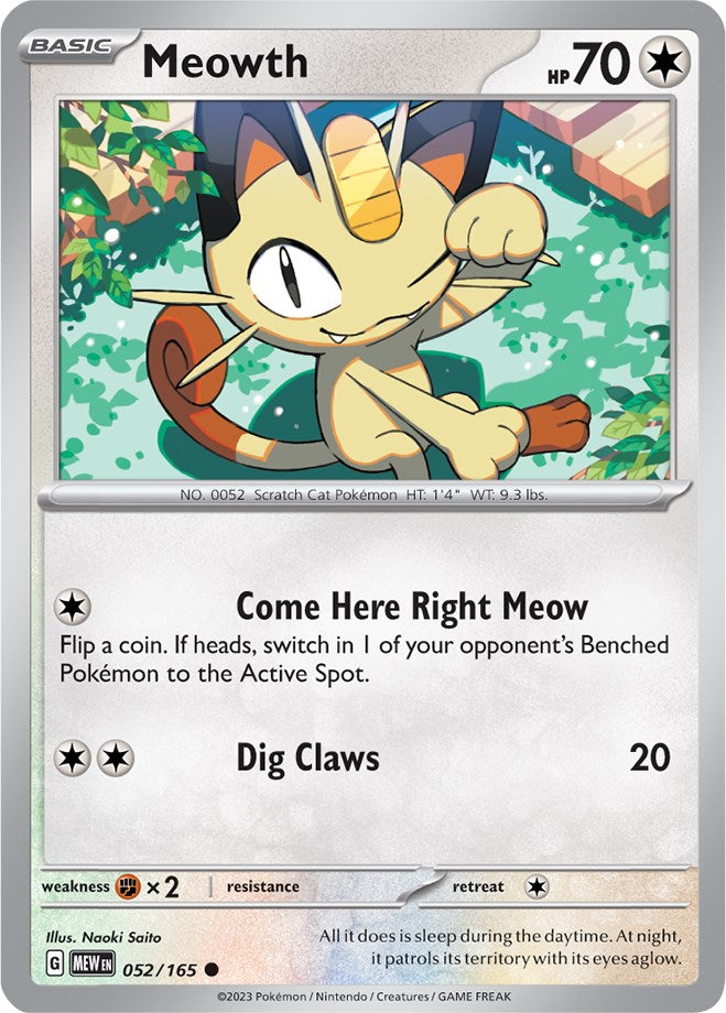 Meowth (052/165) [Scarlet & Violet 151] | Cracking-Singles