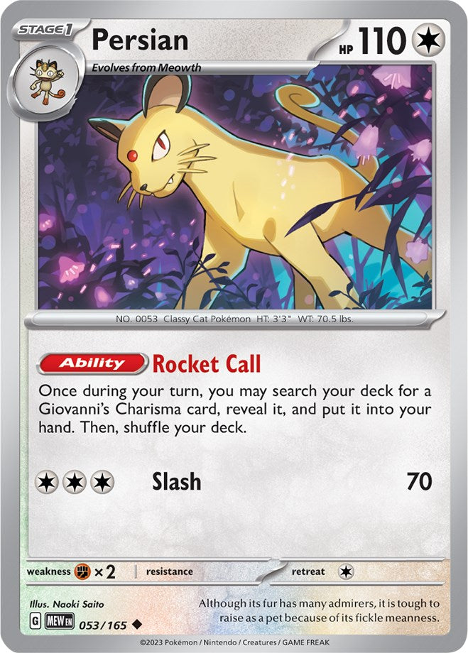 Persian (053/165) [Scarlet & Violet 151] | Cracking-Singles
