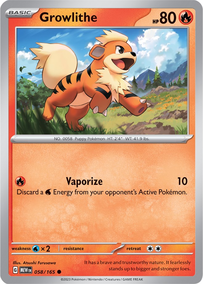Growlithe (058/165) [Scarlet & Violet 151] | Cracking-Singles