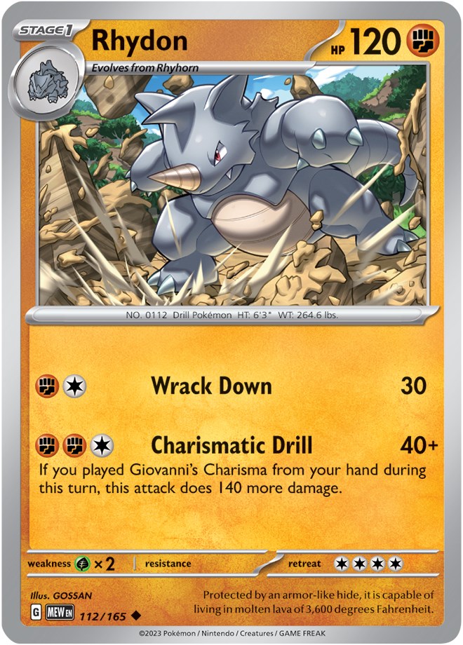 Rhydon (112/165) [Scarlet & Violet 151] | Cracking-Singles