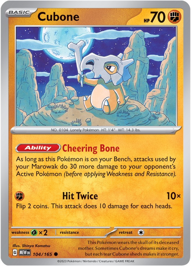 Cubone (104/165) [Scarlet & Violet 151] | Cracking-Singles
