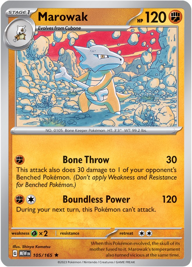 Marowak (105/165) [Scarlet & Violet 151] | Cracking-Singles
