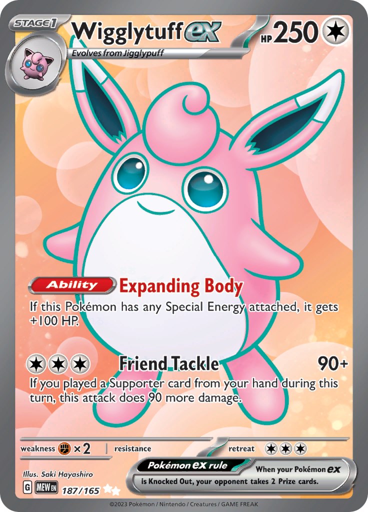 Wigglytuff ex (187/165) [Scarlet & Violet 151] | Cracking-Singles