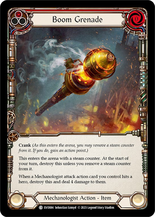 Boom Grenade (Red) [EVO084] (Bright Lights)  Rainbow Foil | Cracking-Singles