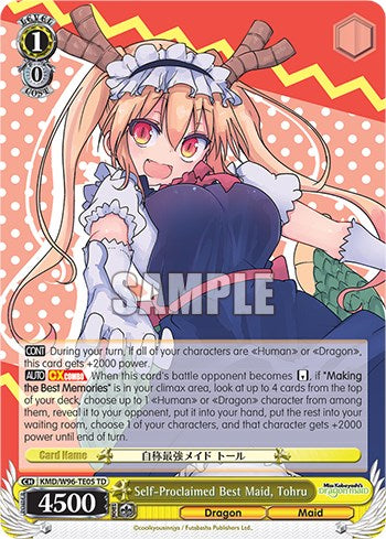 Self-Proclaimed Best Maid, Tohru [Miss Kobayashi's Dragon Maid] | Cracking-Singles
