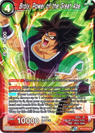 Broly, Power of the Great Ape (BT11-016) [Vermilion Bloodline 2nd Edition] | Cracking-Singles