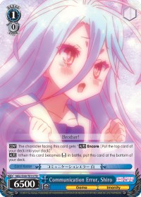 Communication Error, Shiro (NGL/S58-TE15 TD) [No Game No Life] | Cracking-Singles