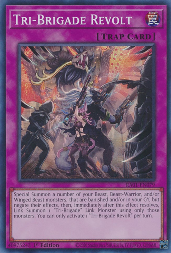 Tri-Brigade Revolt [RA01-EN079] Super Rare | Cracking-Singles