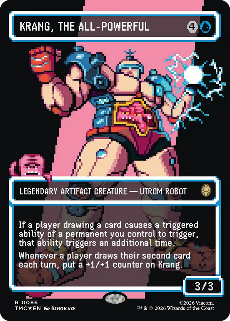 Krang, the All-Powerful (Borderless) (Surge Foil) [Teenage Mutant Ninja Turtles Commander] | Cracking-Singles