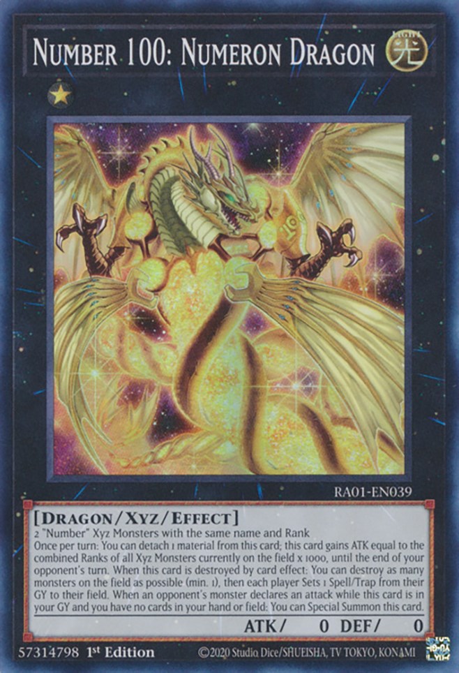 Number 100: Numeron Dragon [RA01-EN039] Super Rare | Cracking-Singles