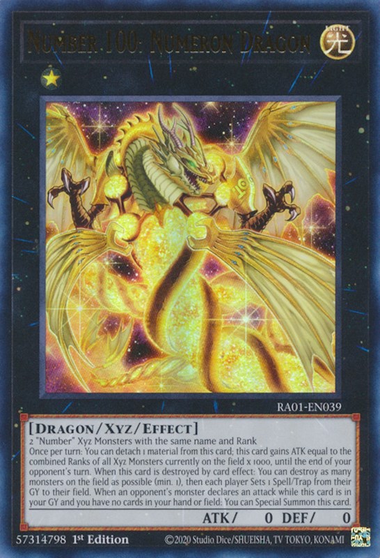 Number 100: Numeron Dragon [RA01-EN039] Ultra Rare | Cracking-Singles