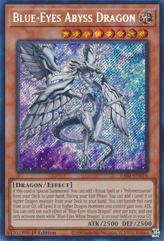 Blue-Eyes Abyss Dragon [RA01-EN016] Secret Rare | Cracking-Singles