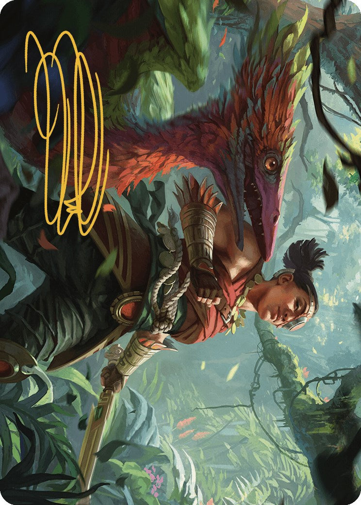 Wayta, Trainer Prodigy Art Card (Gold-Stamped Signature) [The Lost Caverns of Ixalan Art Series] | Cracking-Singles