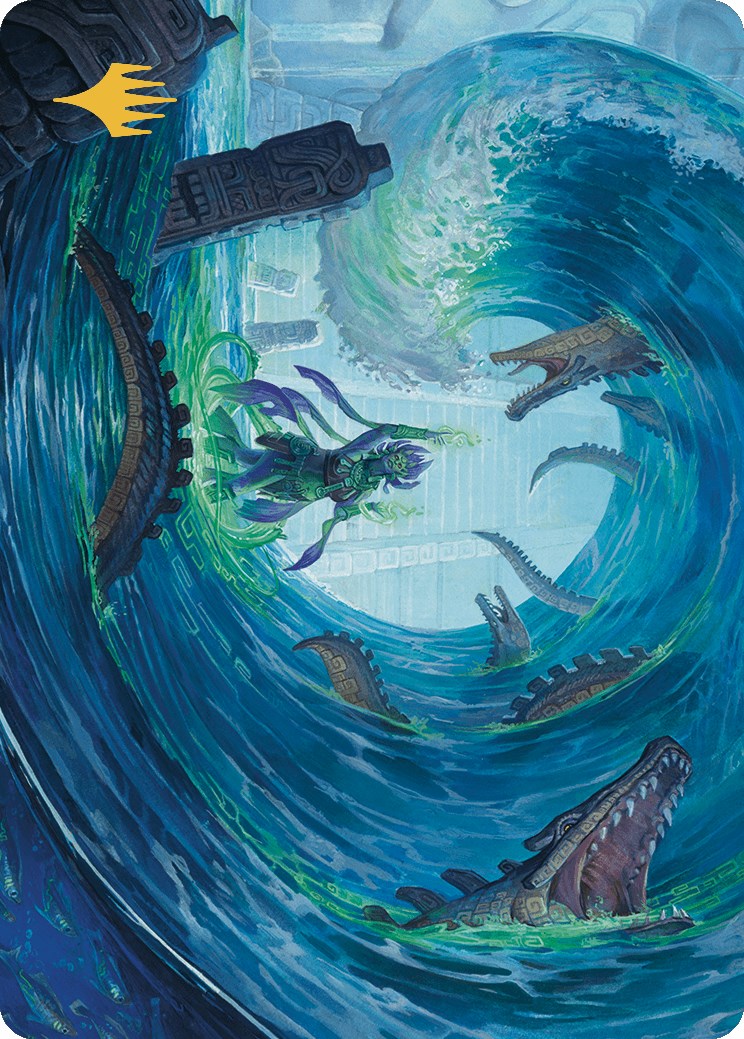 Wave Goodbye Art Card (Gold-Stamped Planeswalker Symbol) [The Lost Caverns of Ixalan Art Series] | Cracking-Singles