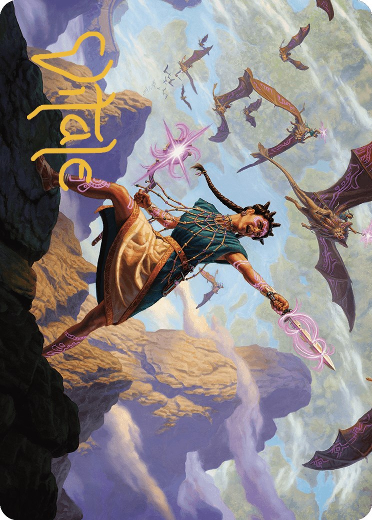 Warden of the Inner Sky Art Card (Gold-Stamped Signature) [The Lost Caverns of Ixalan Art Series] | Cracking-Singles
