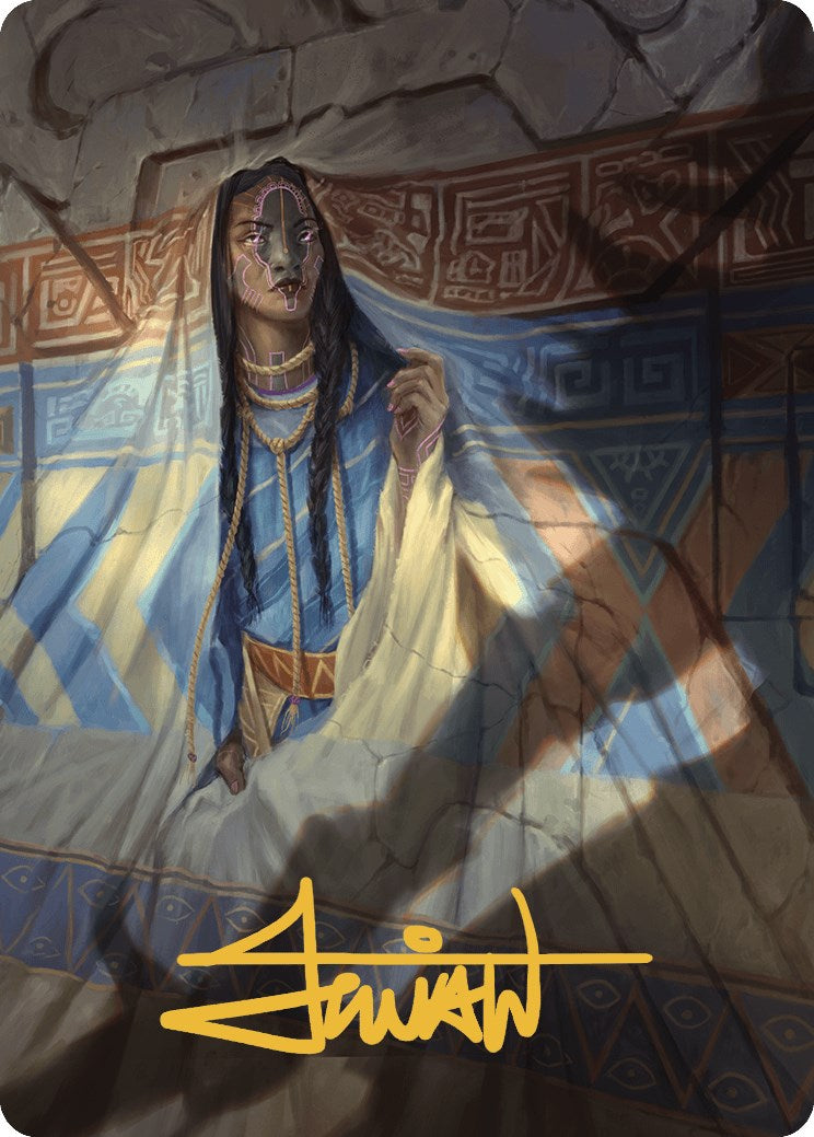 Whispersilk Cloak Art Card (Gold-Stamped Signature) [The Lost Caverns of Ixalan Art Series] | Cracking-Singles