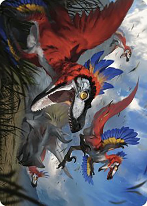 Wrathful Raptors Art Card [The Lost Caverns of Ixalan Art Series] | Cracking-Singles