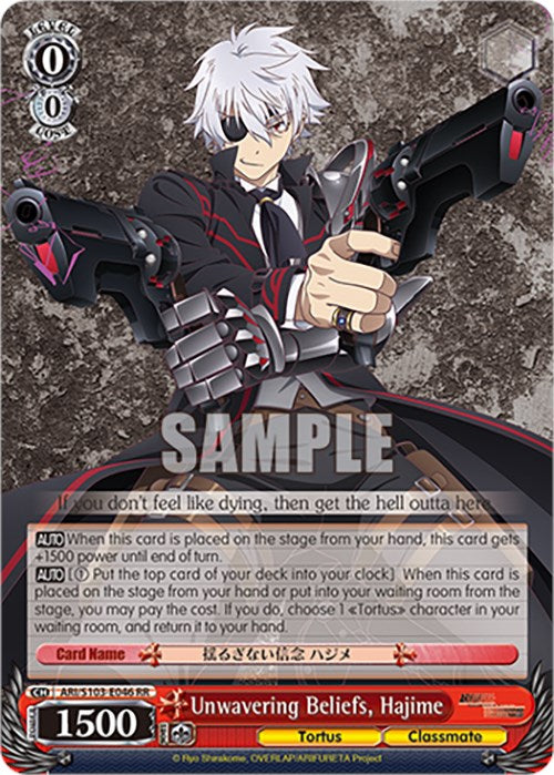 Unwavering Beliefs, Hajime (ARI/S103-E046 RR) [Arifureta: From Commonplace to World's Strongest] | Cracking-Singles