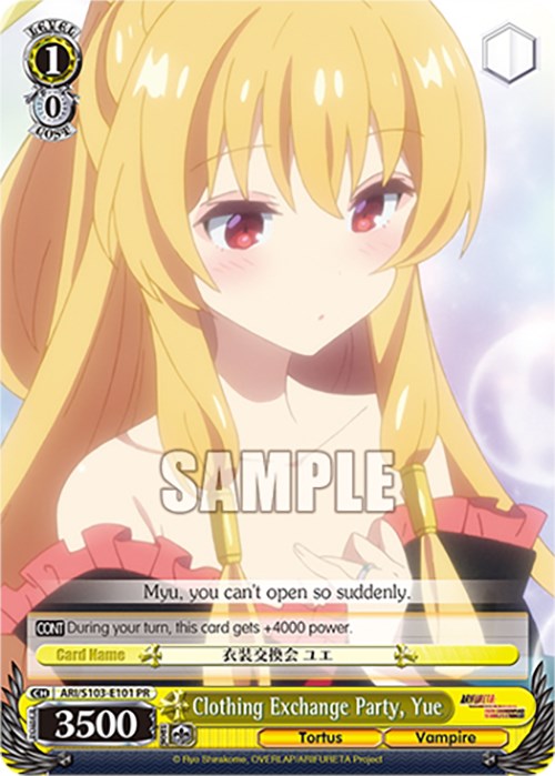 Clothing Exchange Party, Yue (ARI/S103-E101 PR) [Arifureta: From Commonplace to World's Strongest] | Cracking-Singles