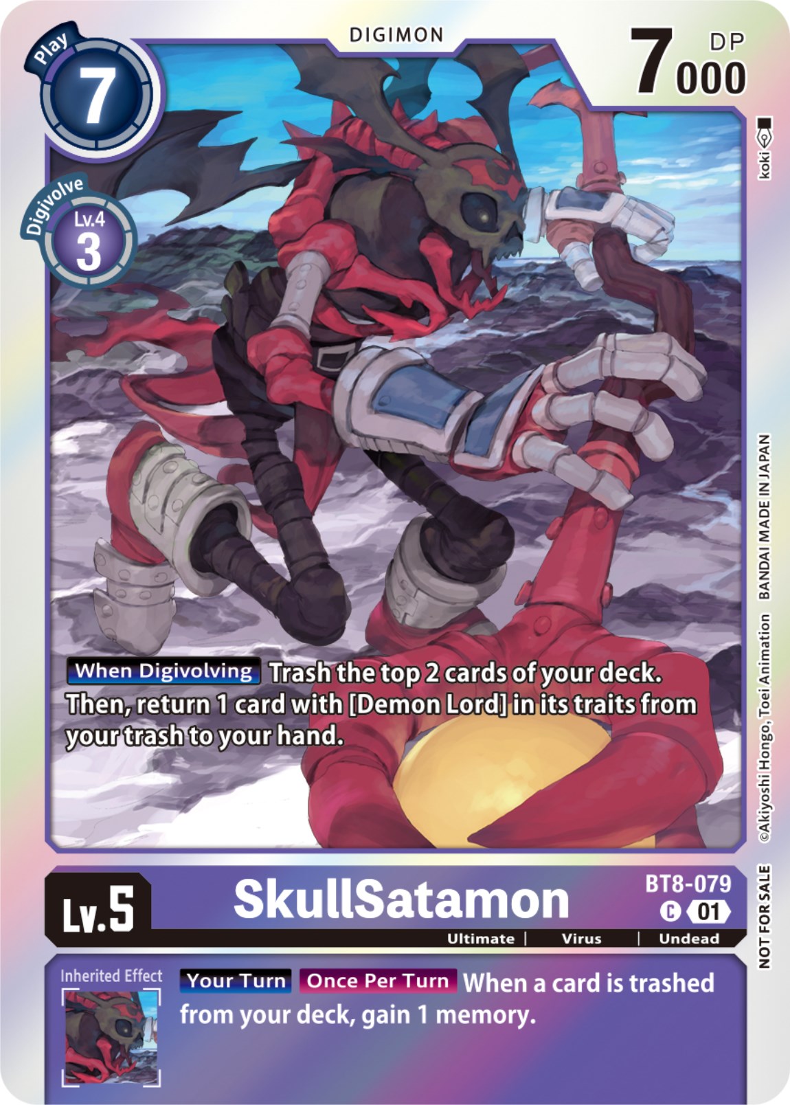 SkullSatamon [BT8-079] (Blast Ace Double Pack Set) [New Awakening] | Cracking-Singles