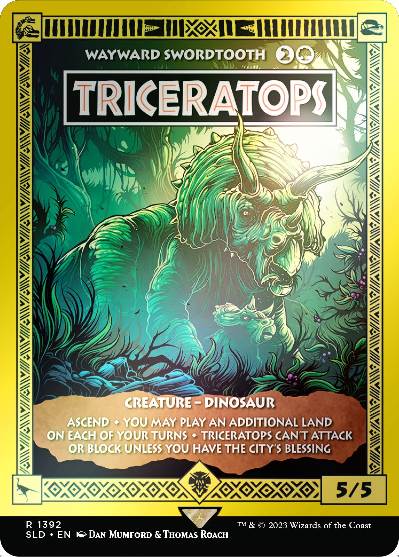 Triceratops - Wayward Swordtooth (Rainbow Foil) [Secret Lair Drop Series] | Cracking-Singles