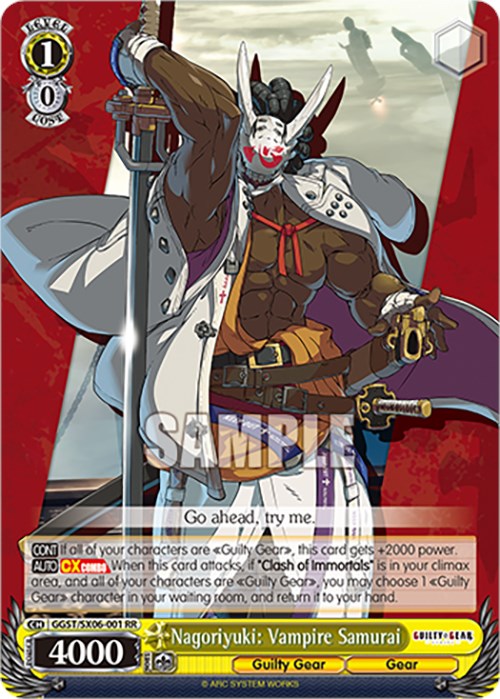 Nagoriyuki: Vampire Samurai (GGST/SX06-001 RR) [Guilty Gear -Strive-] | Cracking-Singles