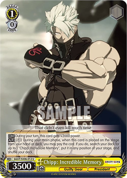 Chipp: Incredible Memory (GGST/SX06-012 U) [Guilty Gear -Strive-] | Cracking-Singles