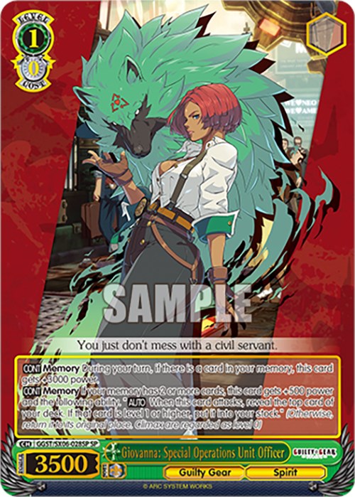 Giovanna: Special Operations Unit Officer (GGST/SX06-028SP SP) [Guilty Gear -Strive-] | Cracking-Singles