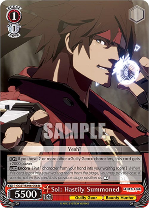 Sol: Hastily Summoned (GGST/SX06-056 R) [Guilty Gear -Strive-] | Cracking-Singles
