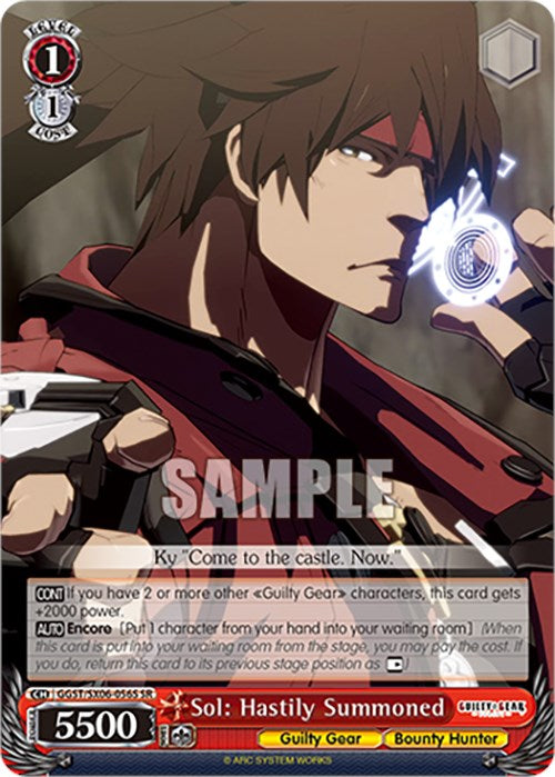 Sol: Hastily Summoned (GGST/SX06-056S SR) [Guilty Gear -Strive-] | Cracking-Singles