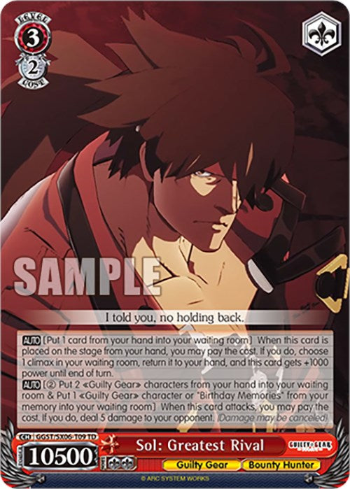 Sol: Greatest Rival (GGST/SX06-T09 TD) [Guilty Gear -Strive-] | Cracking-Singles