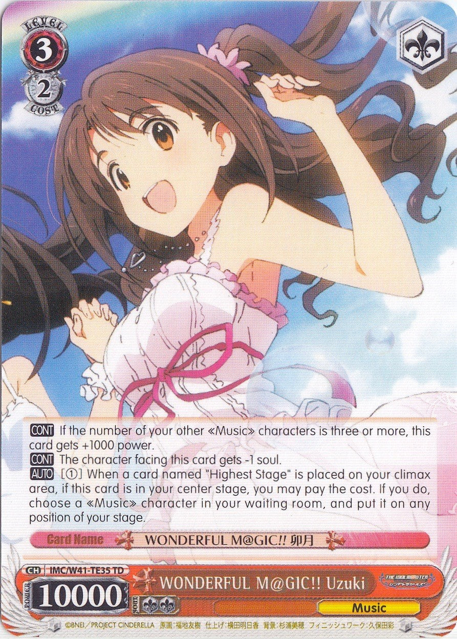 WONDERFUL M@GIC!! Uzuki (IMC/W41-TE35 TD) [The iDOLM@STER Cinderella Girls] | Cracking-Singles