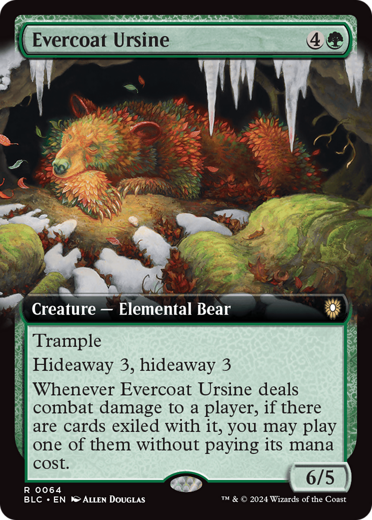 Evercoat Ursine (Extended Art) [Bloomburrow Commander] | Cracking-Singles