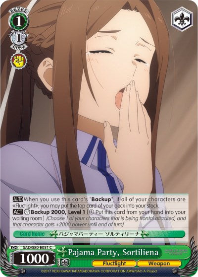 Pajama Party, Sortiliena (SAO/S80-E051 C) [Sword Art Online -Alicization- Vol.2] | Cracking-Singles