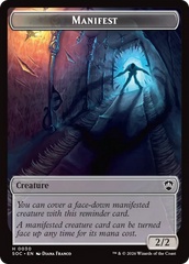 Elemental (0020) // Manifest Double-Sided Token [Secrets of Strixhaven Commander Tokens] | Cracking-Singles